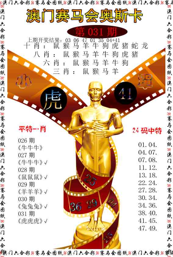 031期新奥斯卡[图]