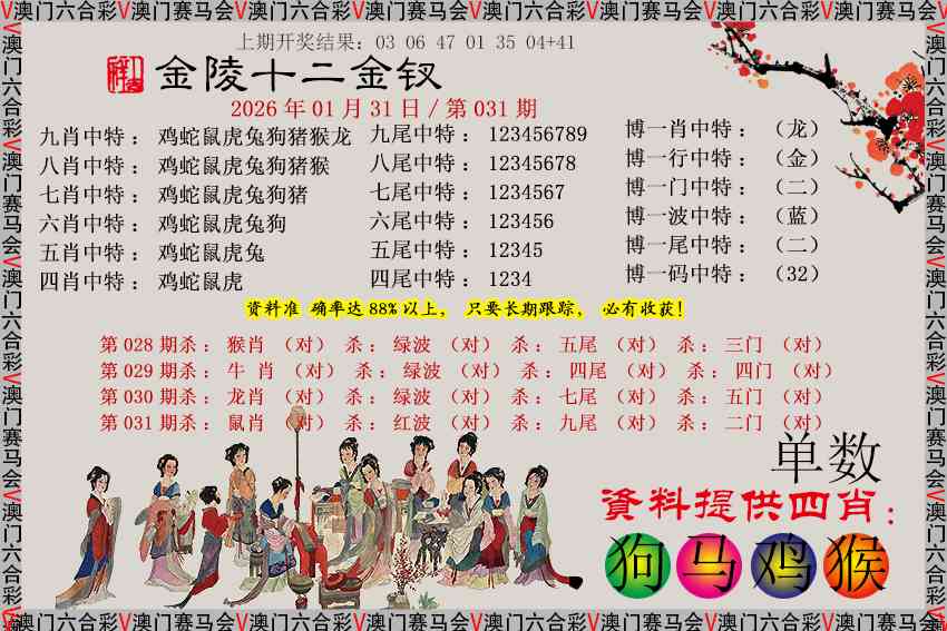 031期金陵十二金钗[图]