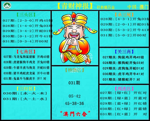031期青财神[图]