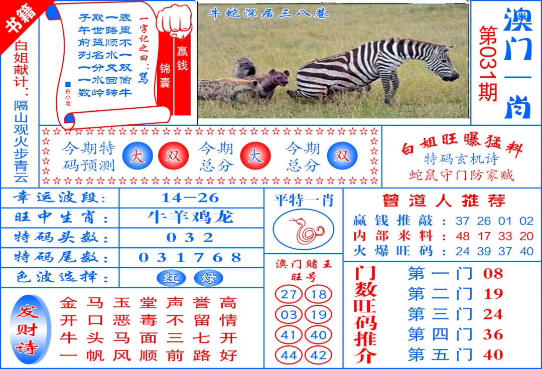 031期澳门东北虎[图]