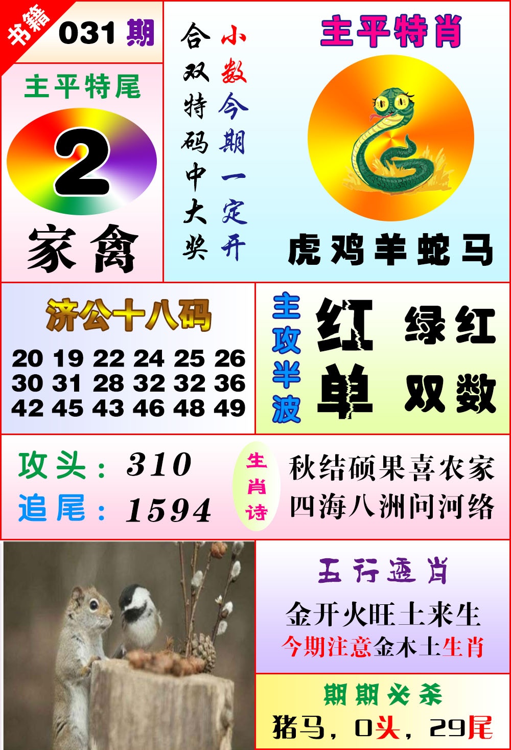 031期澳门狗头铡[图]