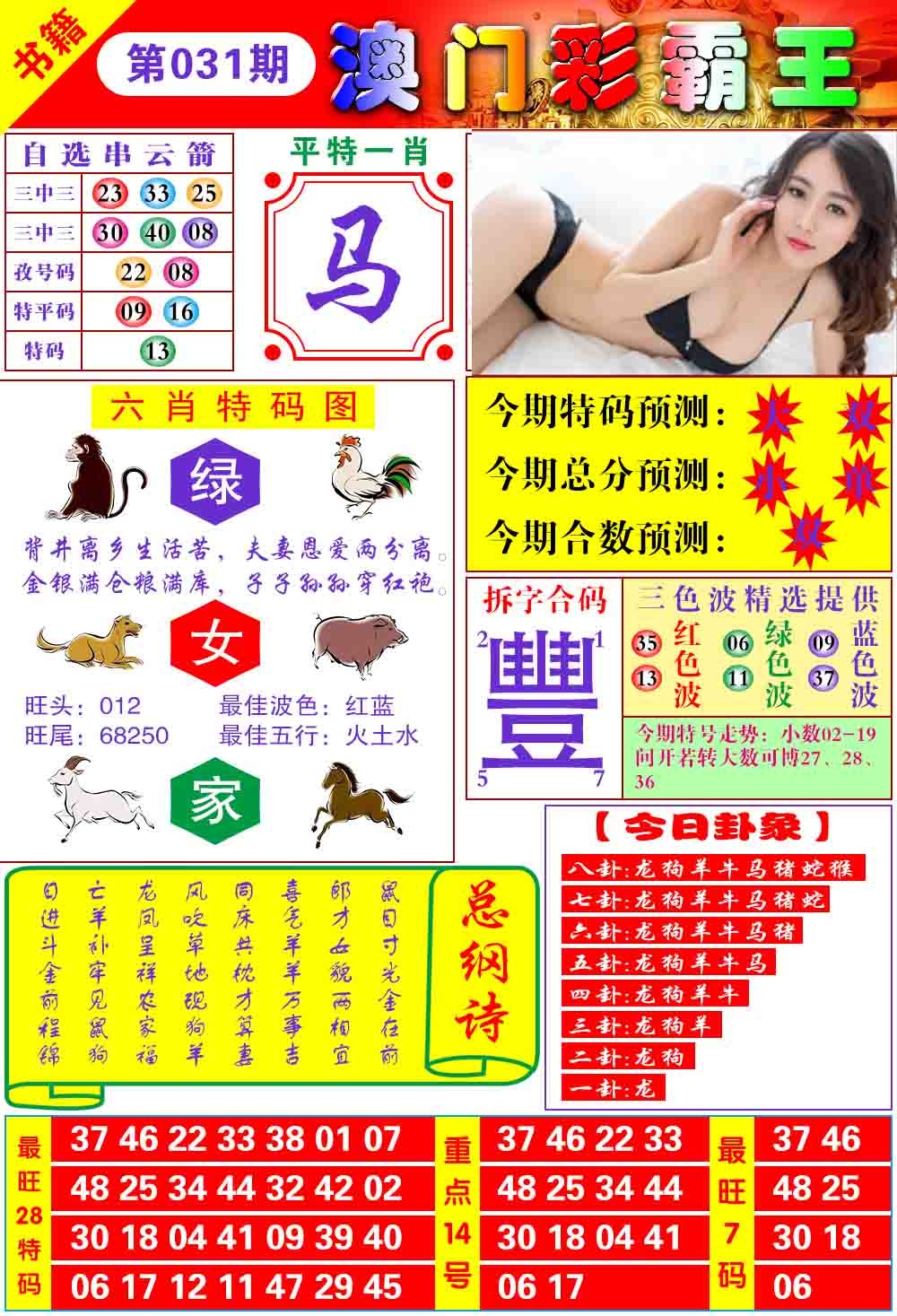 031期澳门彩霸王[图]