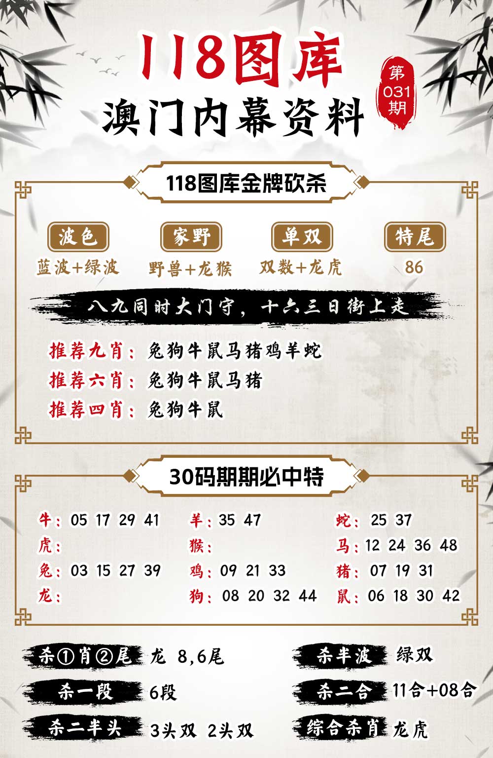 031期118内幕资料[图]