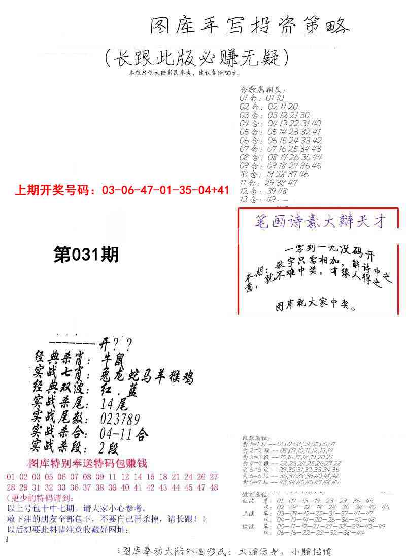 031期手写投资策略[图]