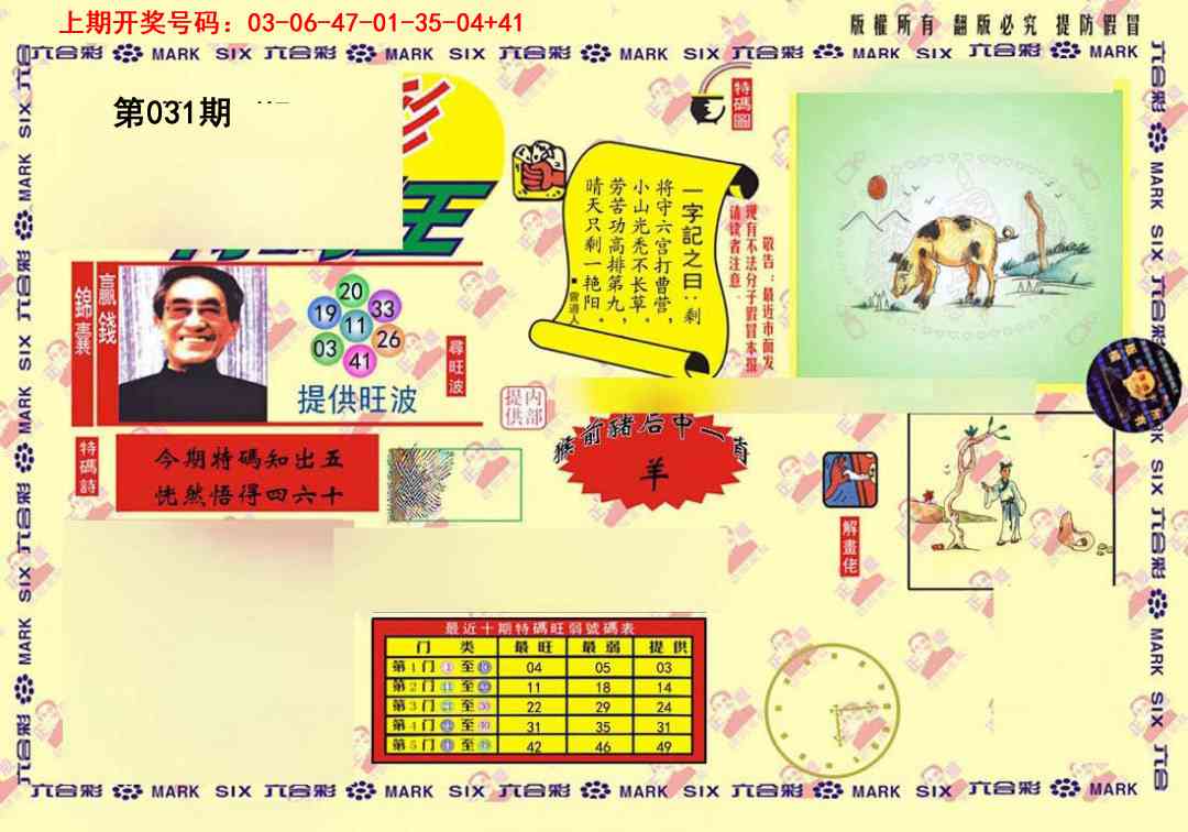 031期心水特码(信封)[图]
