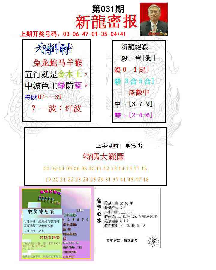 031期新龙密报[图]