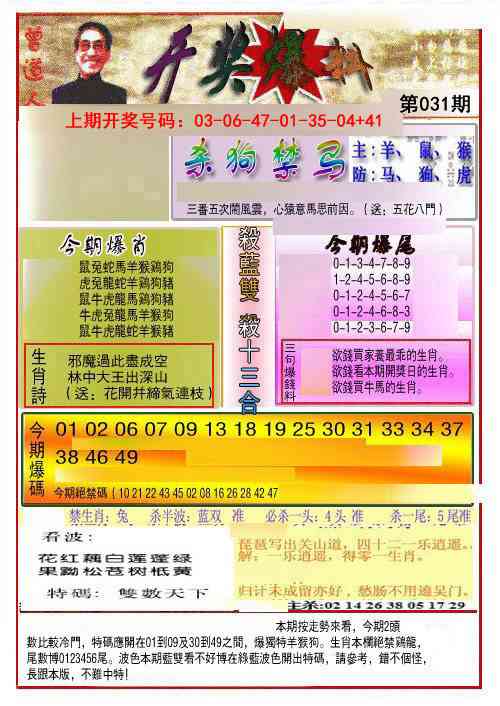 031期开奖爆料(新图推荐)[图]