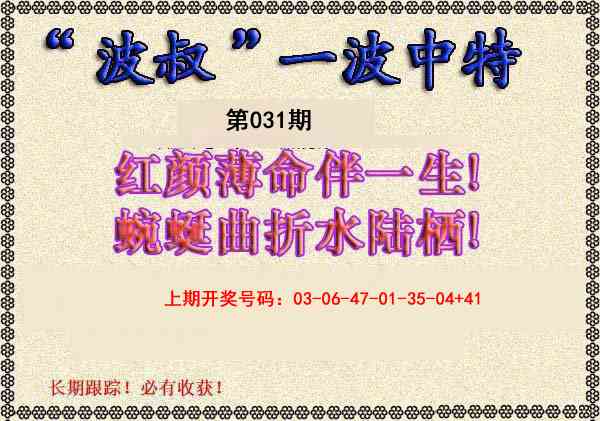 031期波叔一波中特[图]