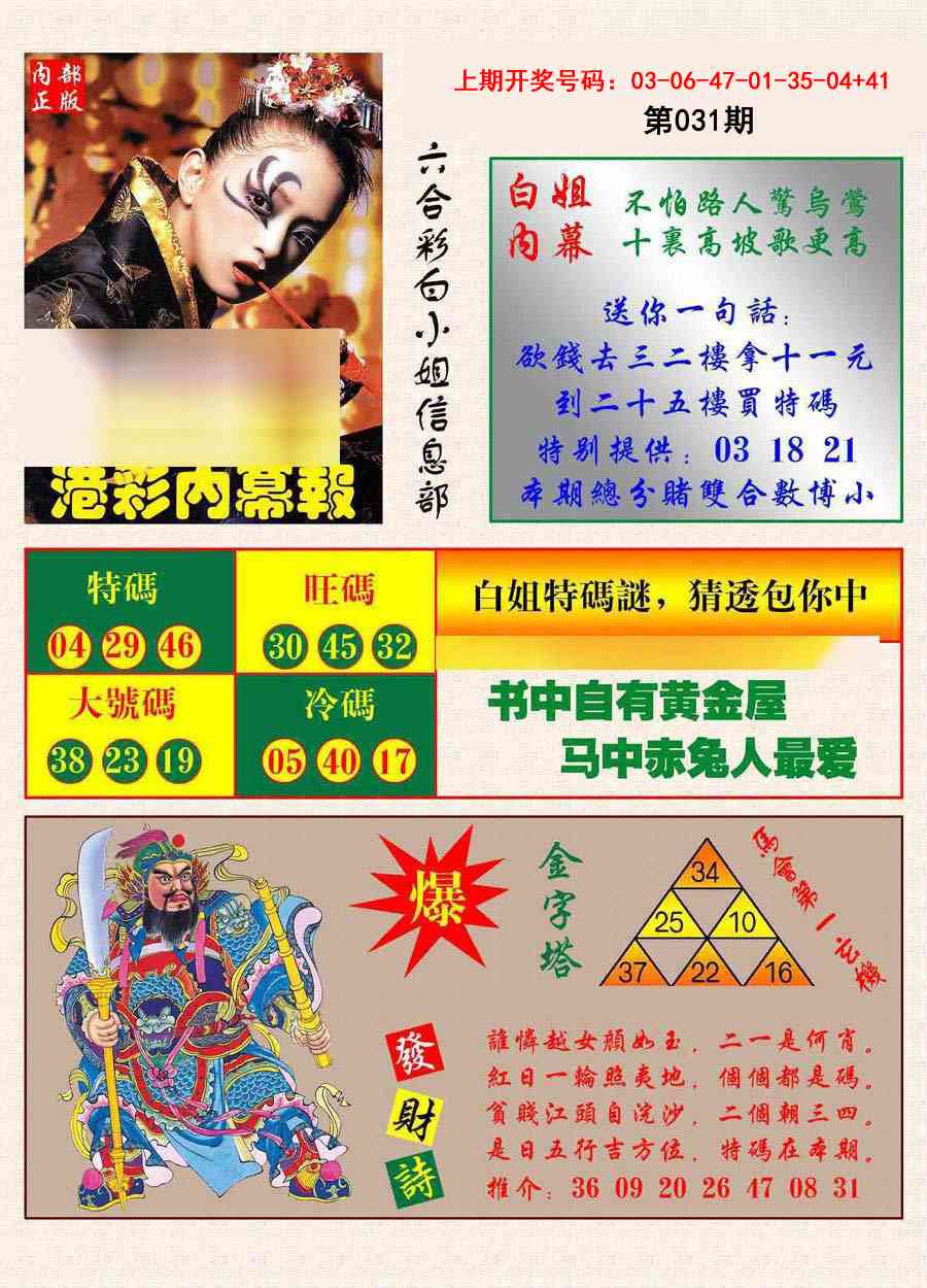 031期港彩内幕报[图]