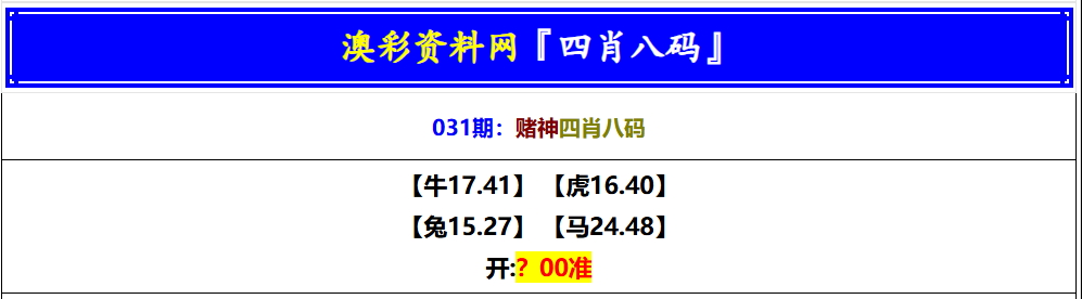 031期赌神四肖八码[图]