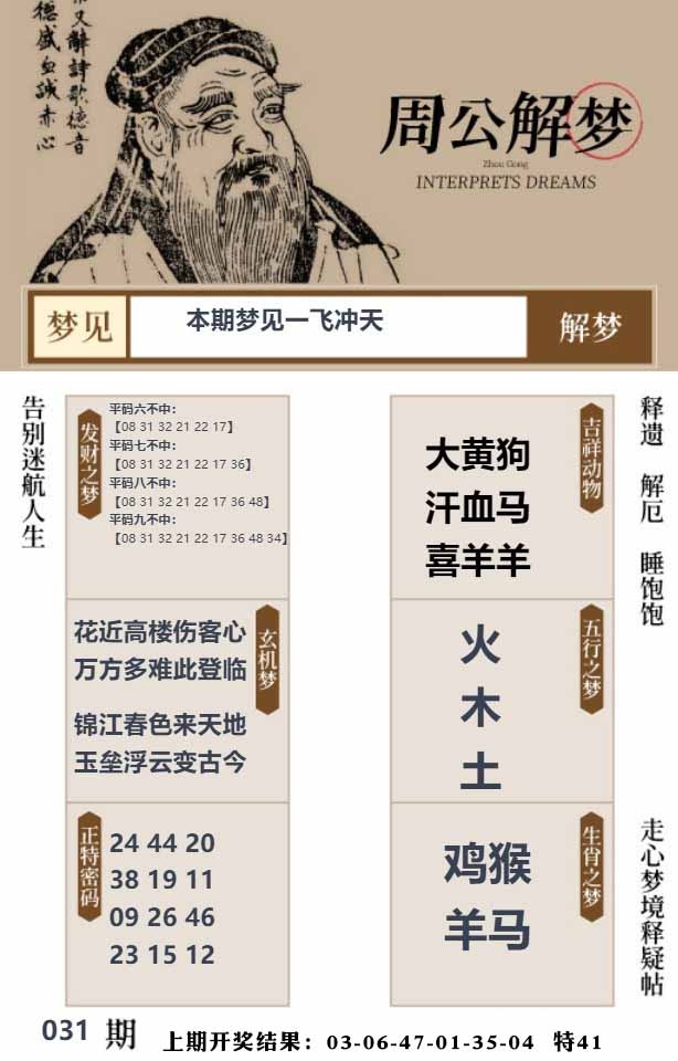 031期周公解梦贴[图]
